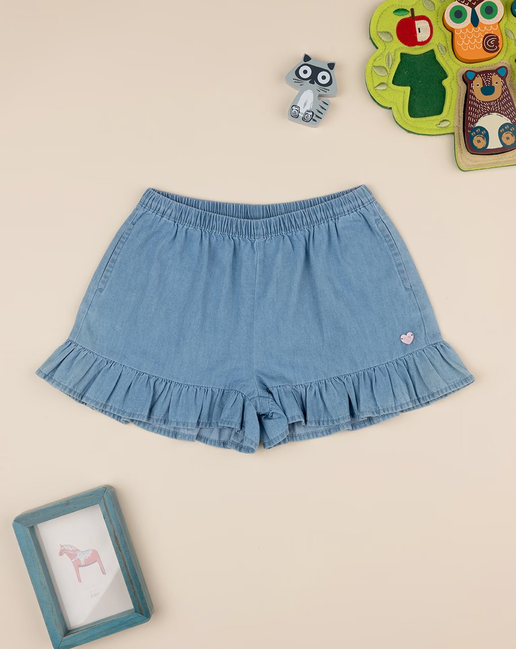 Prenatal Girls Chambray Shorts with Ruffles | Prenatal, Babies, Nusring, Cybex, Avent Short