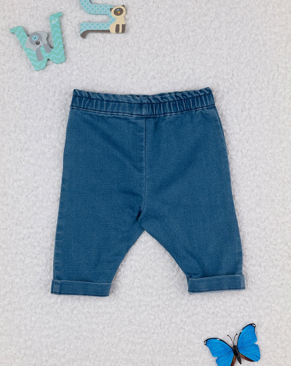 Prenatal Baby Girl Trousers with Embroidery - Denim | Prenatal, Babies, Nusring, Cybex, Avent Shorts