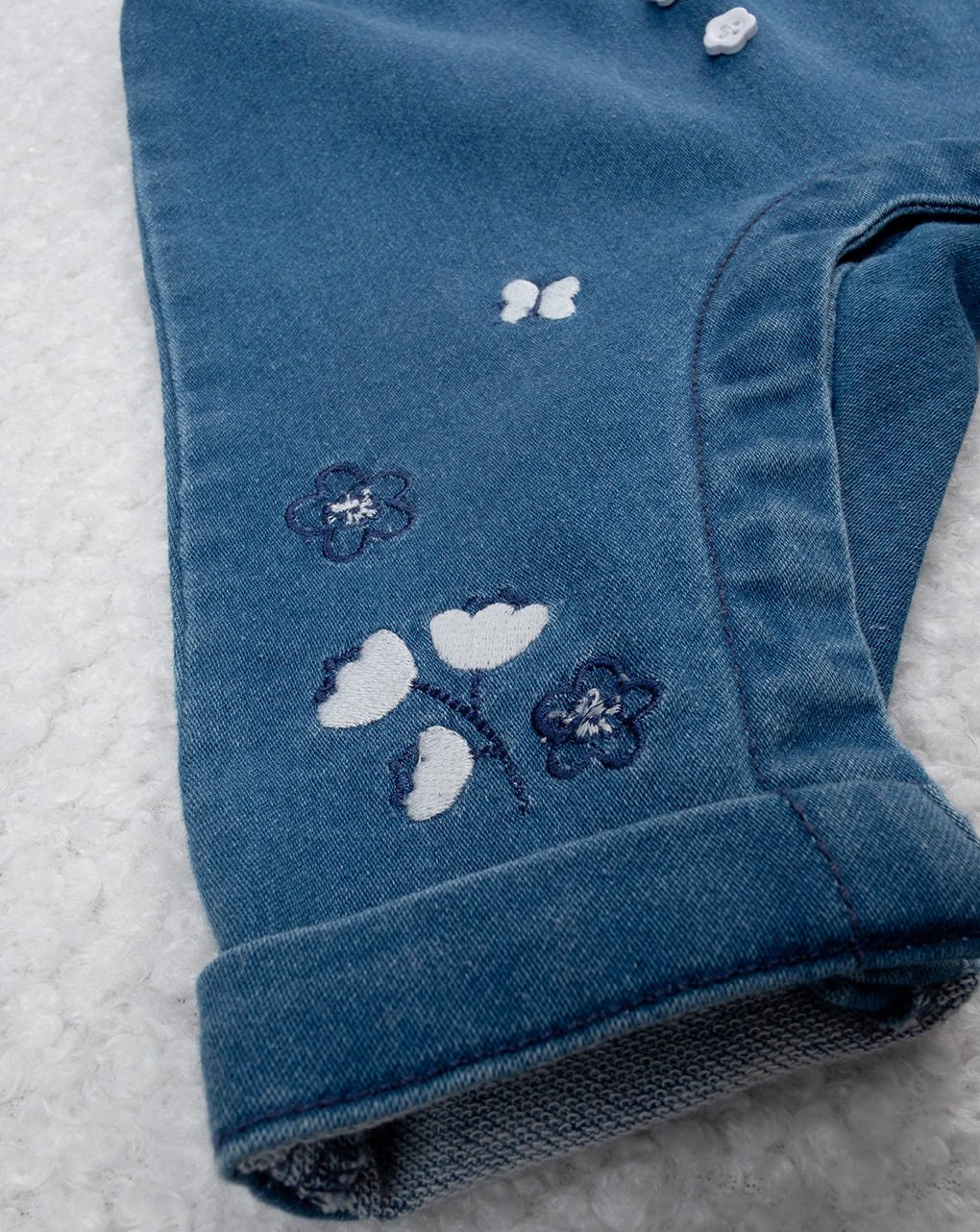 Prenatal Baby Girl Trousers with Embroidery - Denim | Prenatal, Babies, Nusring, Cybex, Avent Shorts