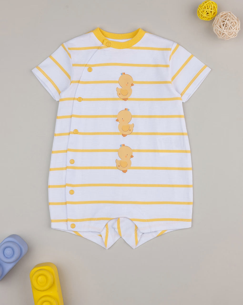 Prenatal Baby smile yellow Duck baby romper Bodysuit