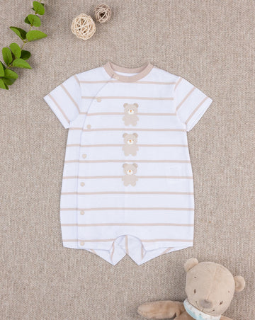 Prenatal Unisex baby smile Light Brown Bear Bodysuit