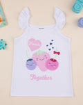 Prenatal White fruit and frill baby tank top T-shirt