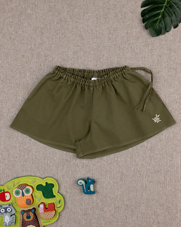 Prenatal Green baby shorts With Floral Short