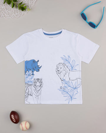 Prenatal White/savannah blue kids t-shirt T-shirt