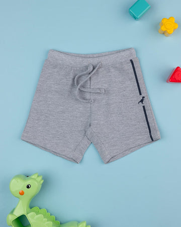 Prenatal Baby shorts grey Dino blue stripe Short