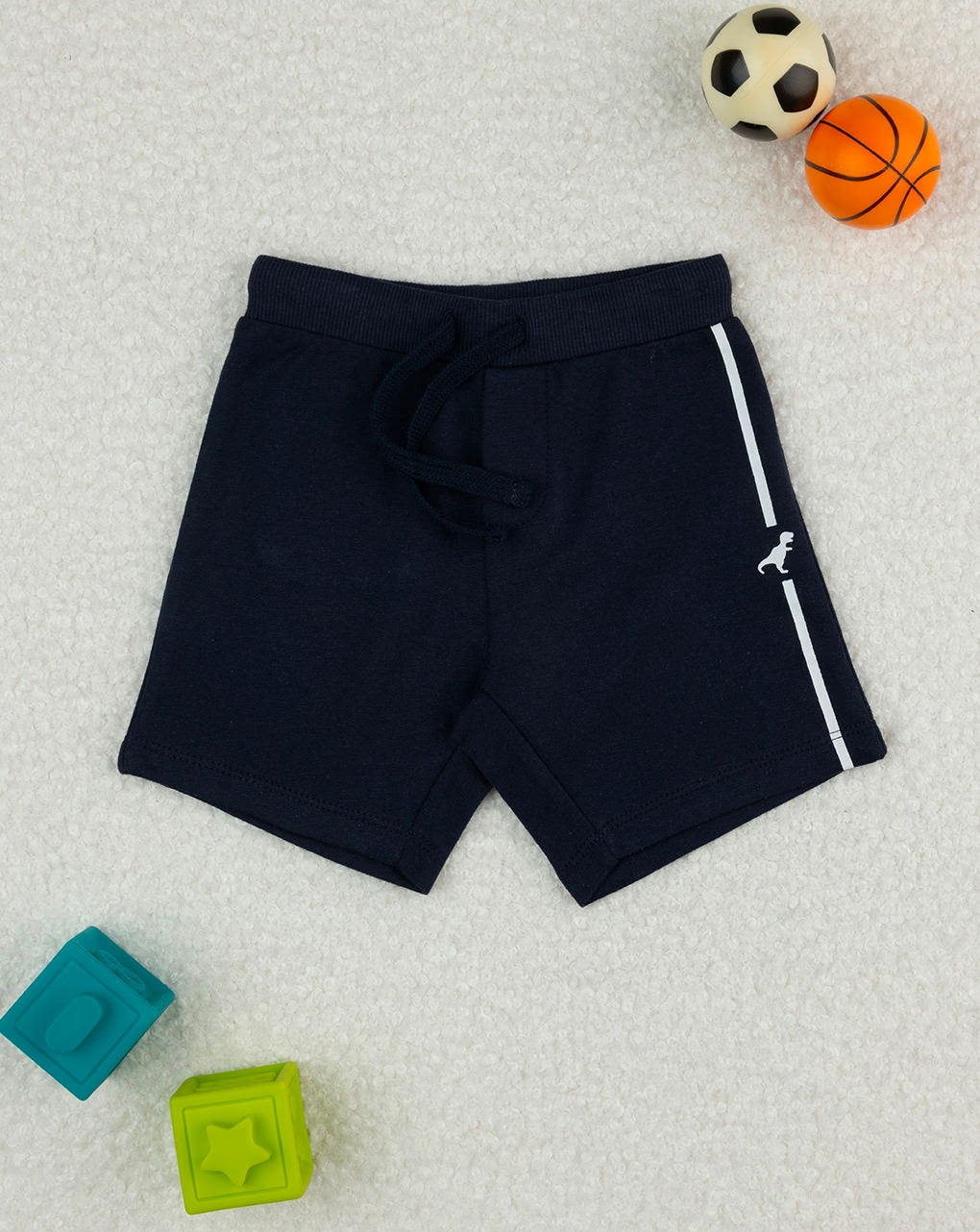 Prenatal Baby shorts blue white stripe Short