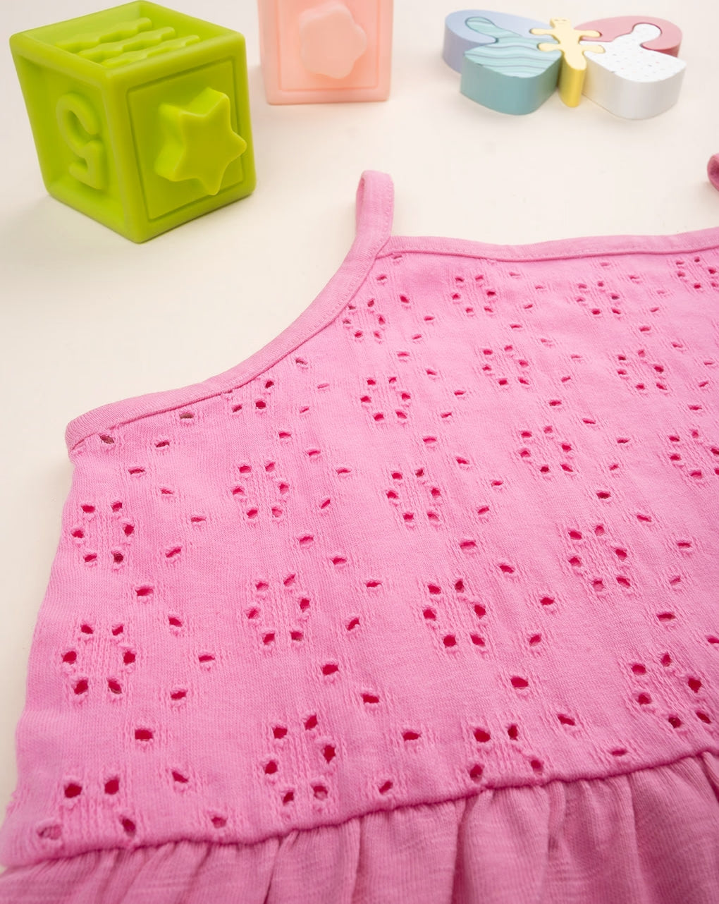 Pink Sangallo dress for girls