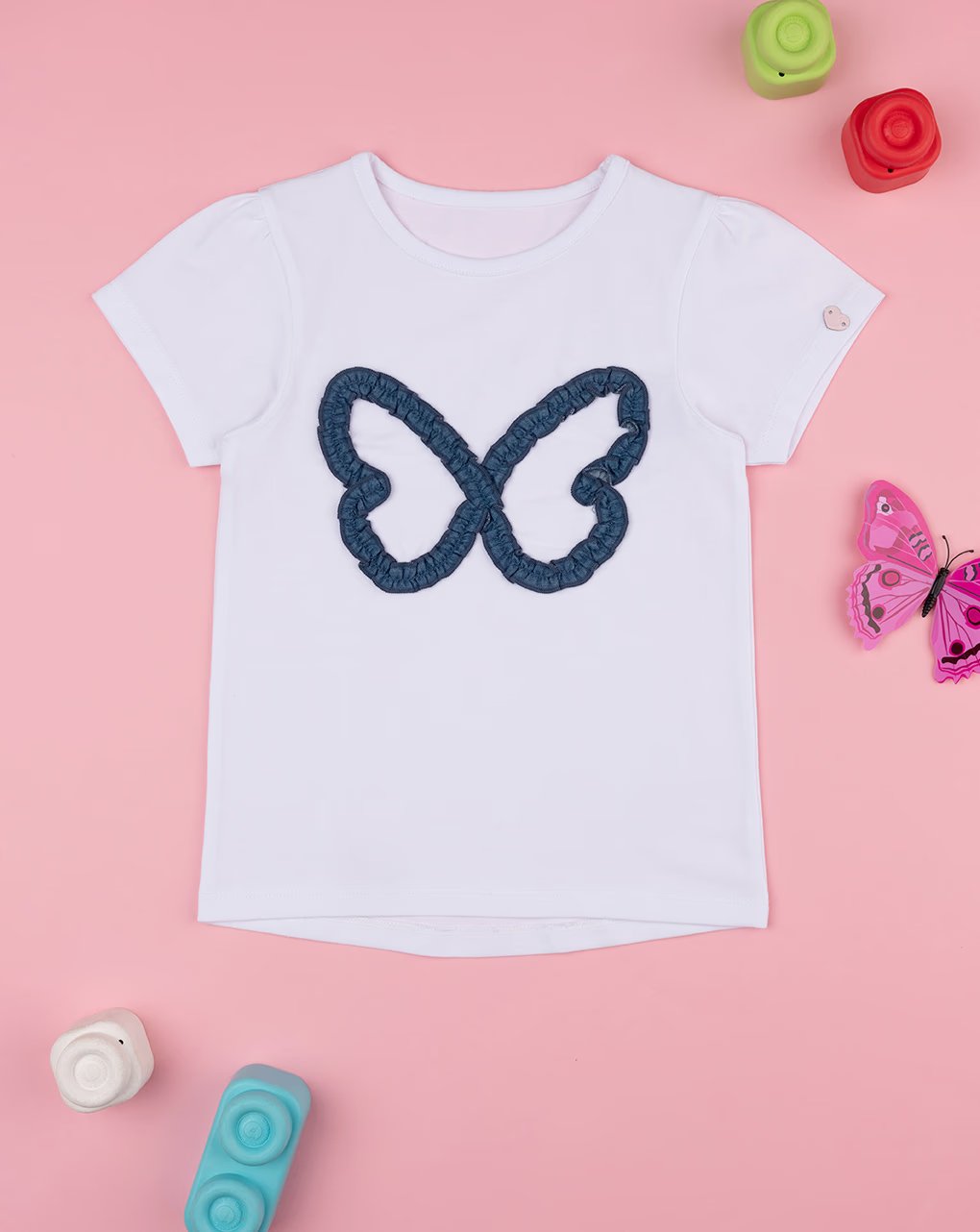 Prenatal Butterfly T-Shirt For Girls - White Denim | Prenatal, Babies, Nusring, Cybex, Avent T-Shirt