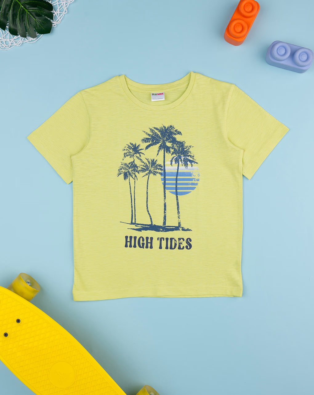 Prenatal Green kids t-shirt with palm print T-shirt