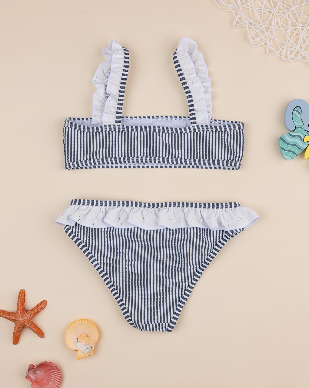 Prenatal Bikini girl blue/white sangallo Bikini