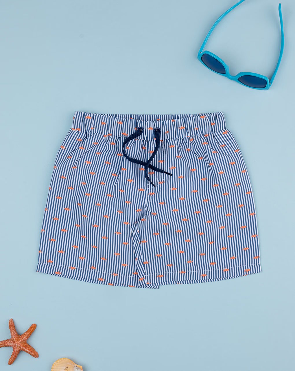 Prenatal Blue striped boxer shorts for kids Boxer Short