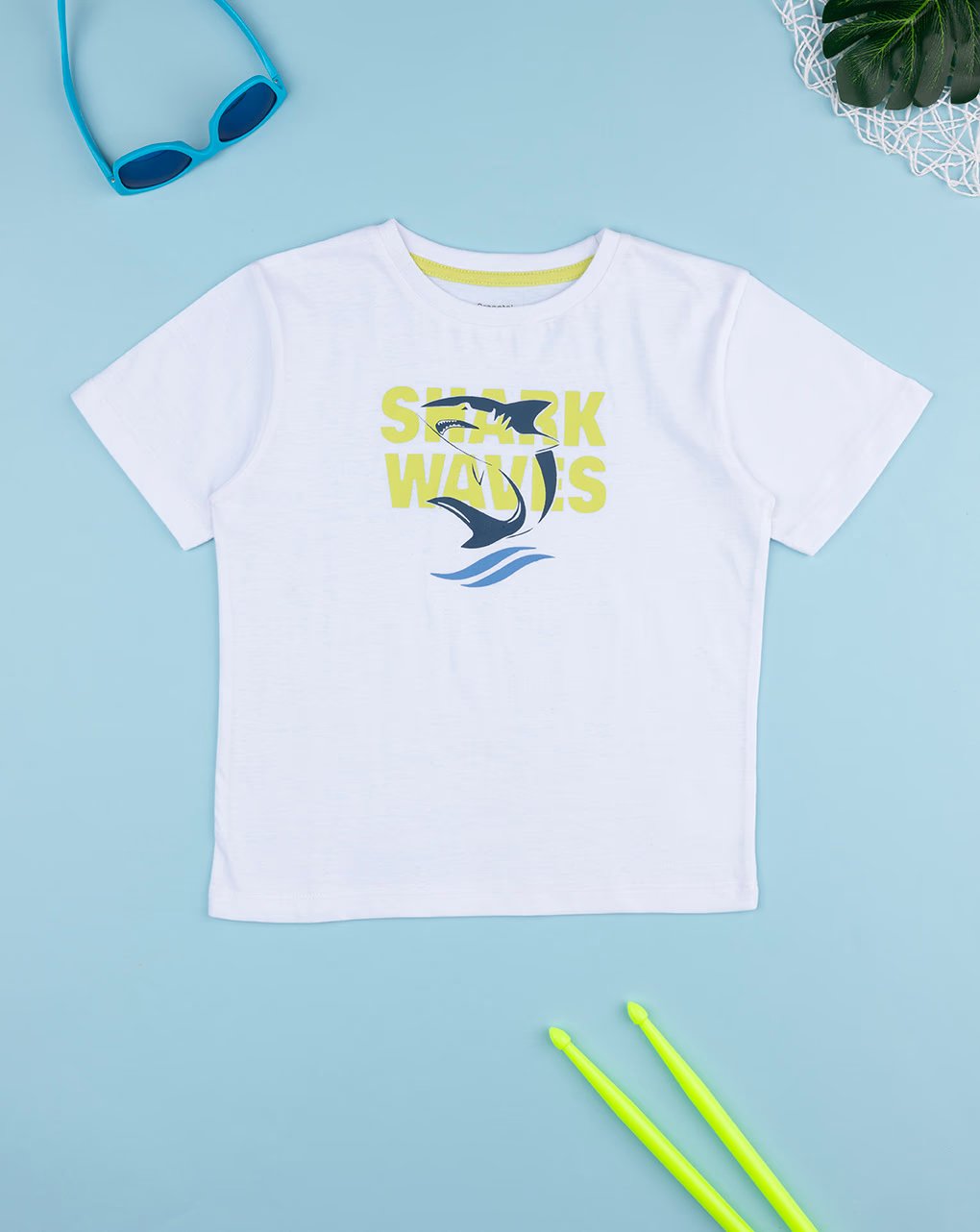 Prenatal White shark print kids t-shirt T-shirt