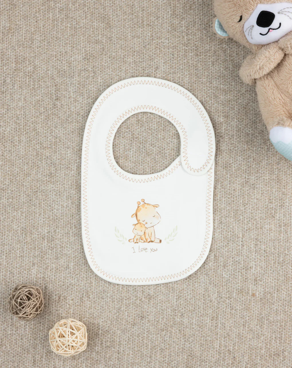 Prenatal Giraffe baby bib Bib