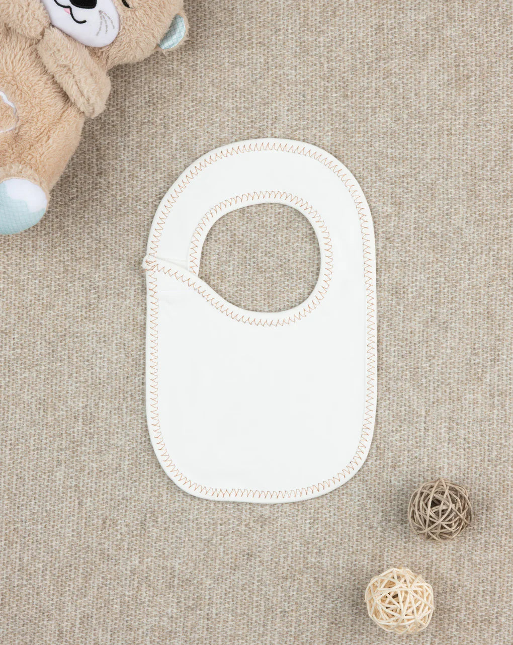 Prenatal Baby girl's bib with foxes Bib