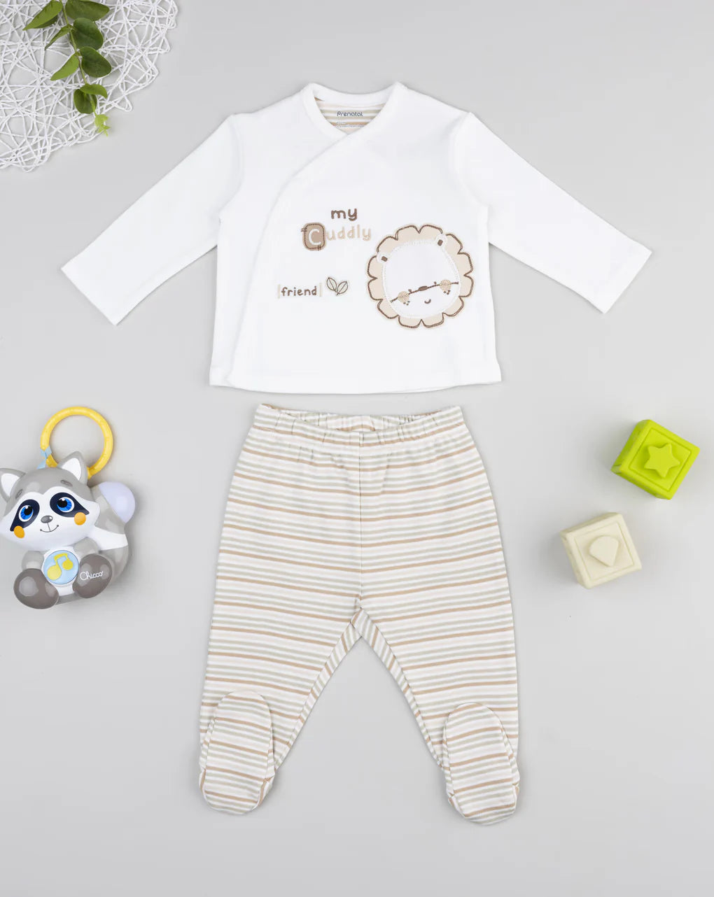 Prenatal White/beige lion baby set Outdoor Set