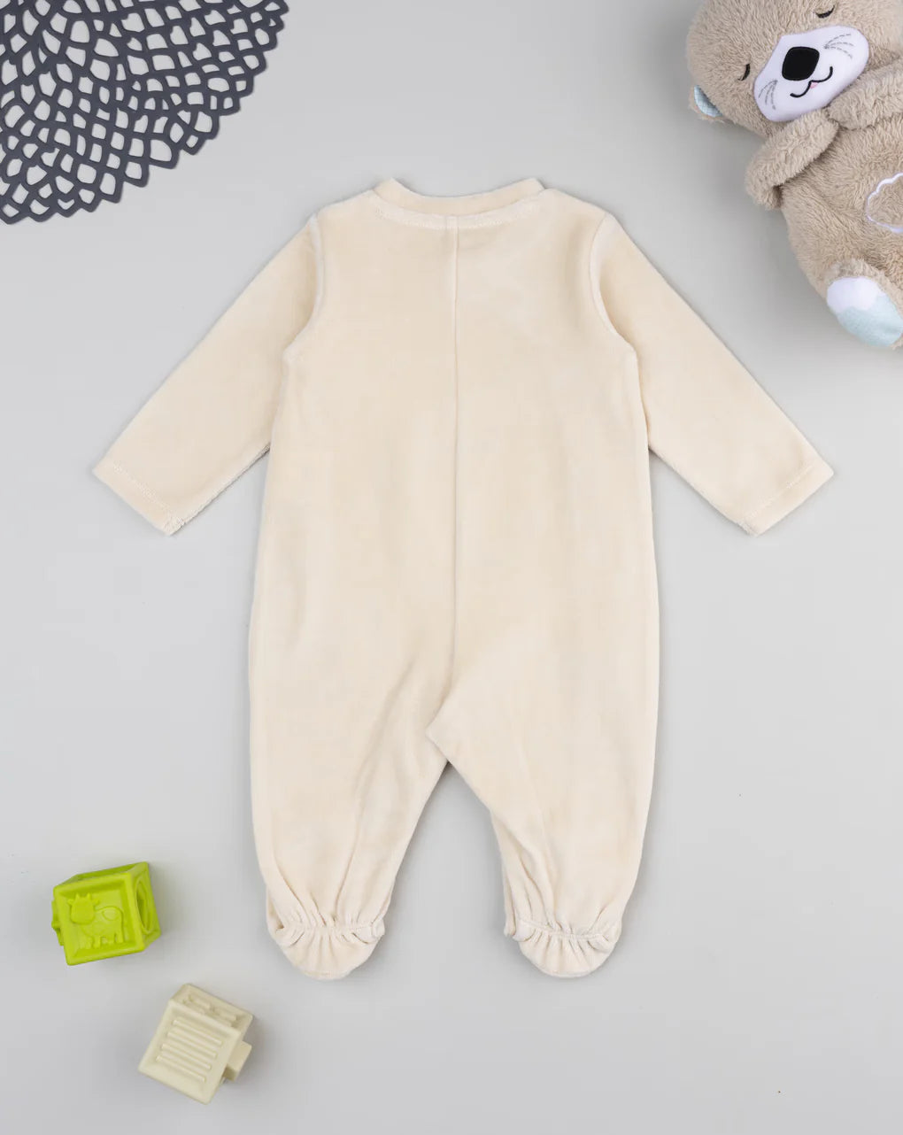 Prenatal Beige giraffe/lion baby onesie Overall