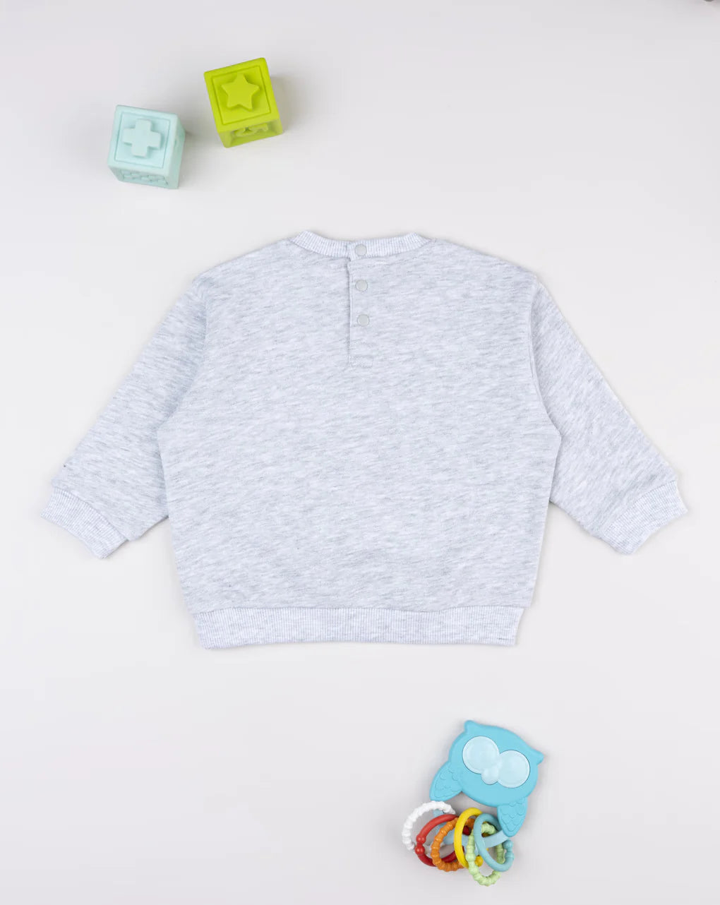 Prenatal Gray sweatshirt for kids with "smile everyday" print Sweater