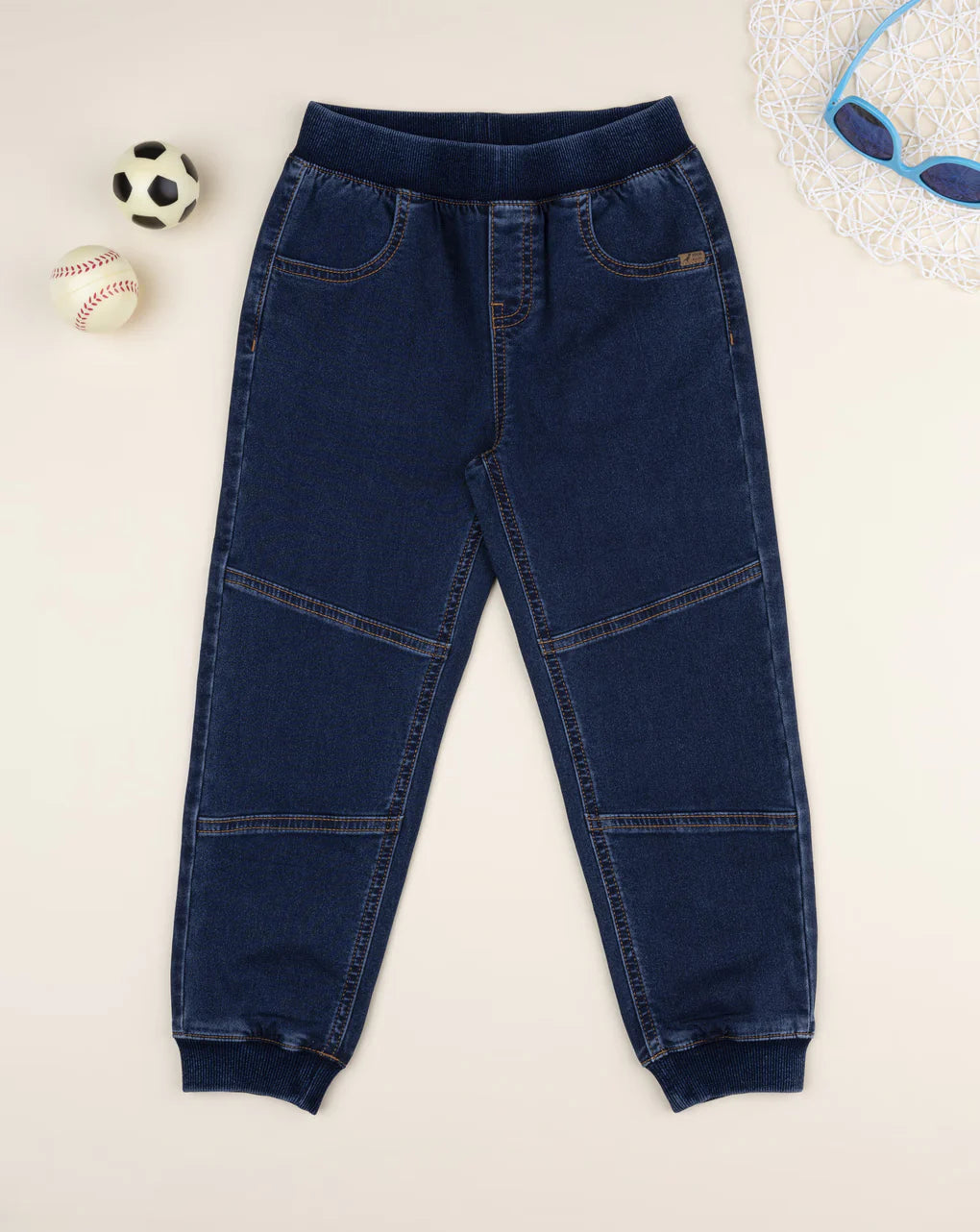 Prenatal Dark denim trousers for boys with shaping pockets Trouser