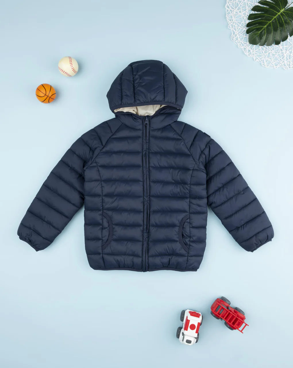 Prenatal Blue children's jacket made of recycled material Hooded Jacket