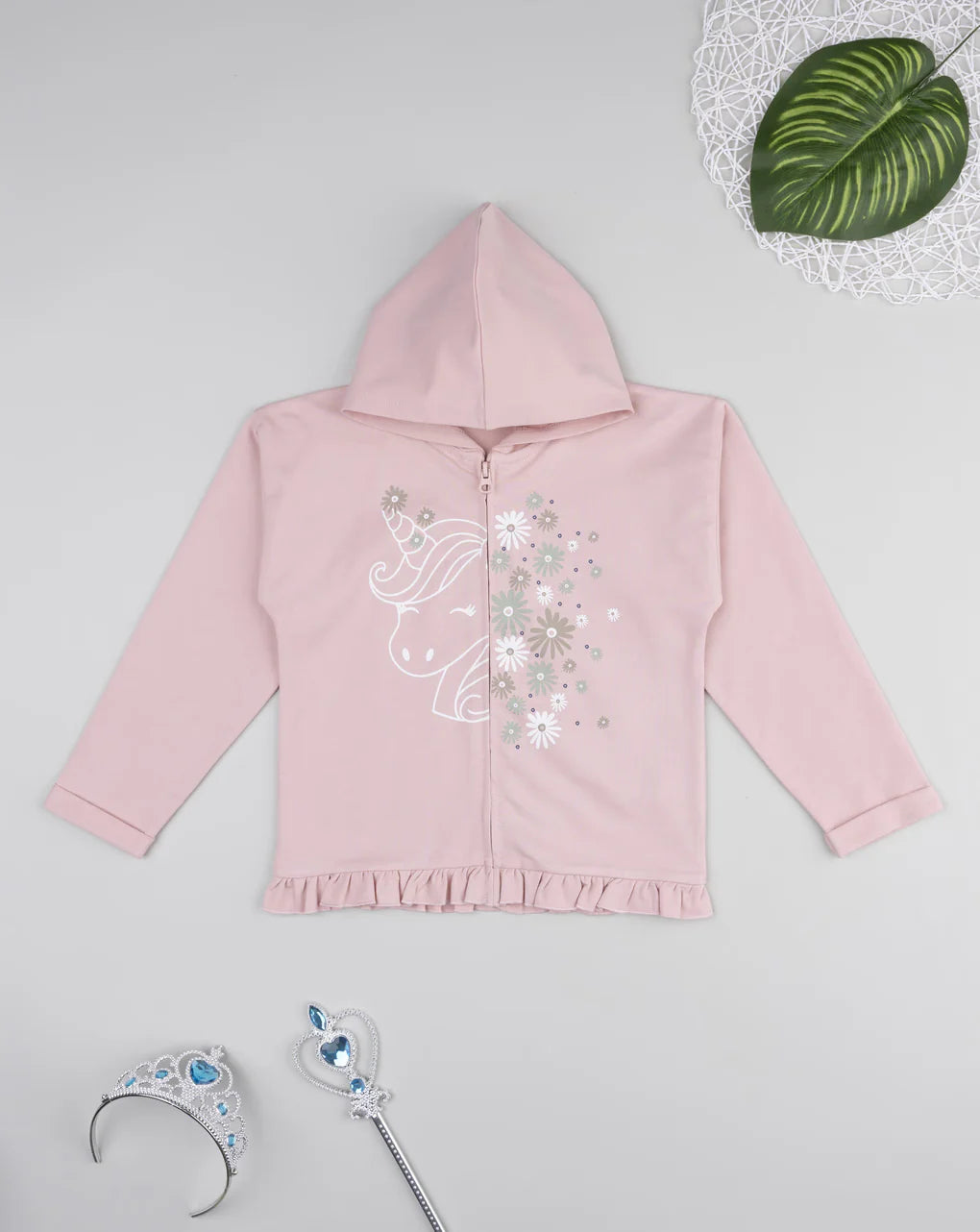Prenatal Pink unicorn sweatshirt for girls Hooded Jacket