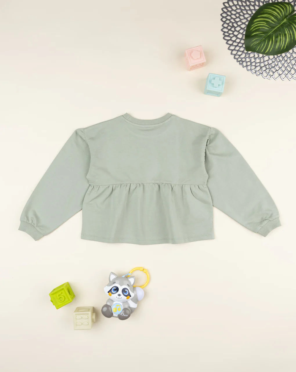 Prenatal Green sweatshirt with daisy print for girls Sweatshirt