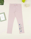 Prenatal Pink leggings for girls with flower print Legging