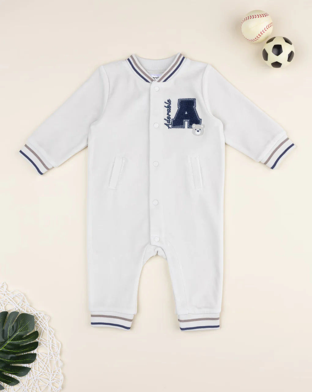 Prenatal "Adorable" beige baby onesie Bodysuit