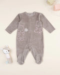 Prenatal Brown baby girl's onesie with teddy bears Overall