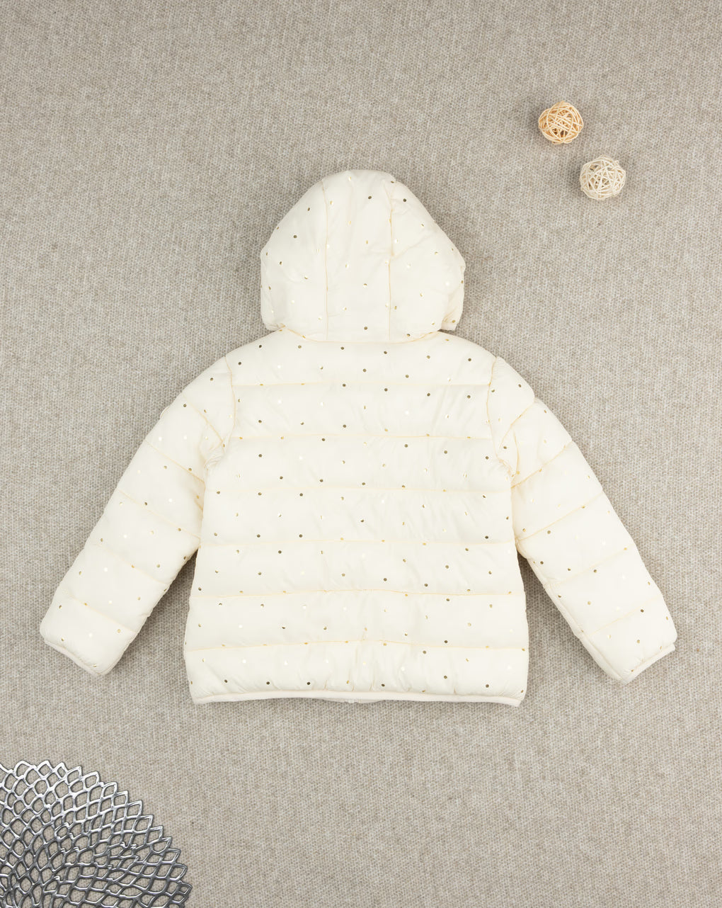 Prenatal Cream jacket for girls Hooded Jacket