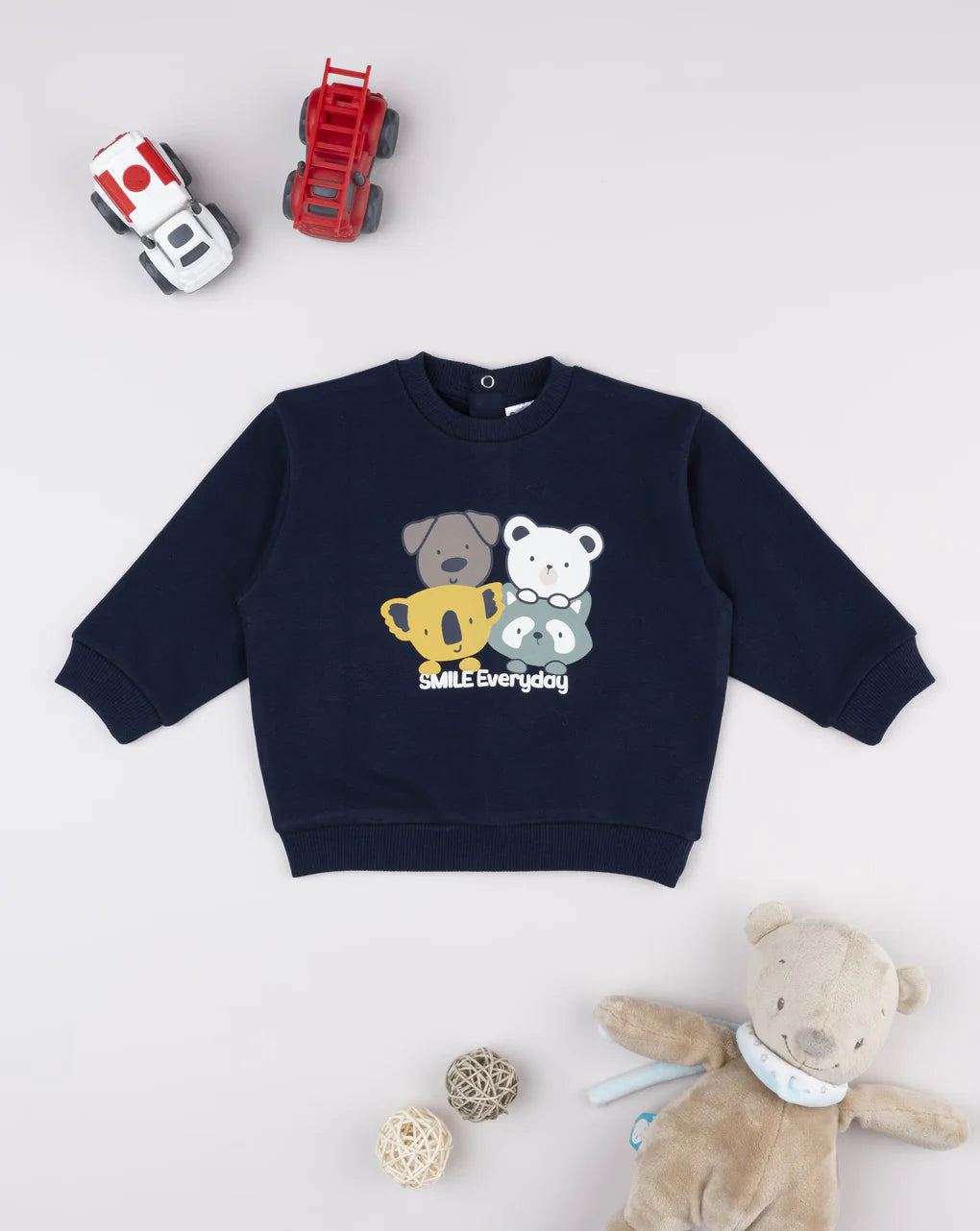 Prenatal Blue sweatshirt for kids with "every day" print Sweatshirt