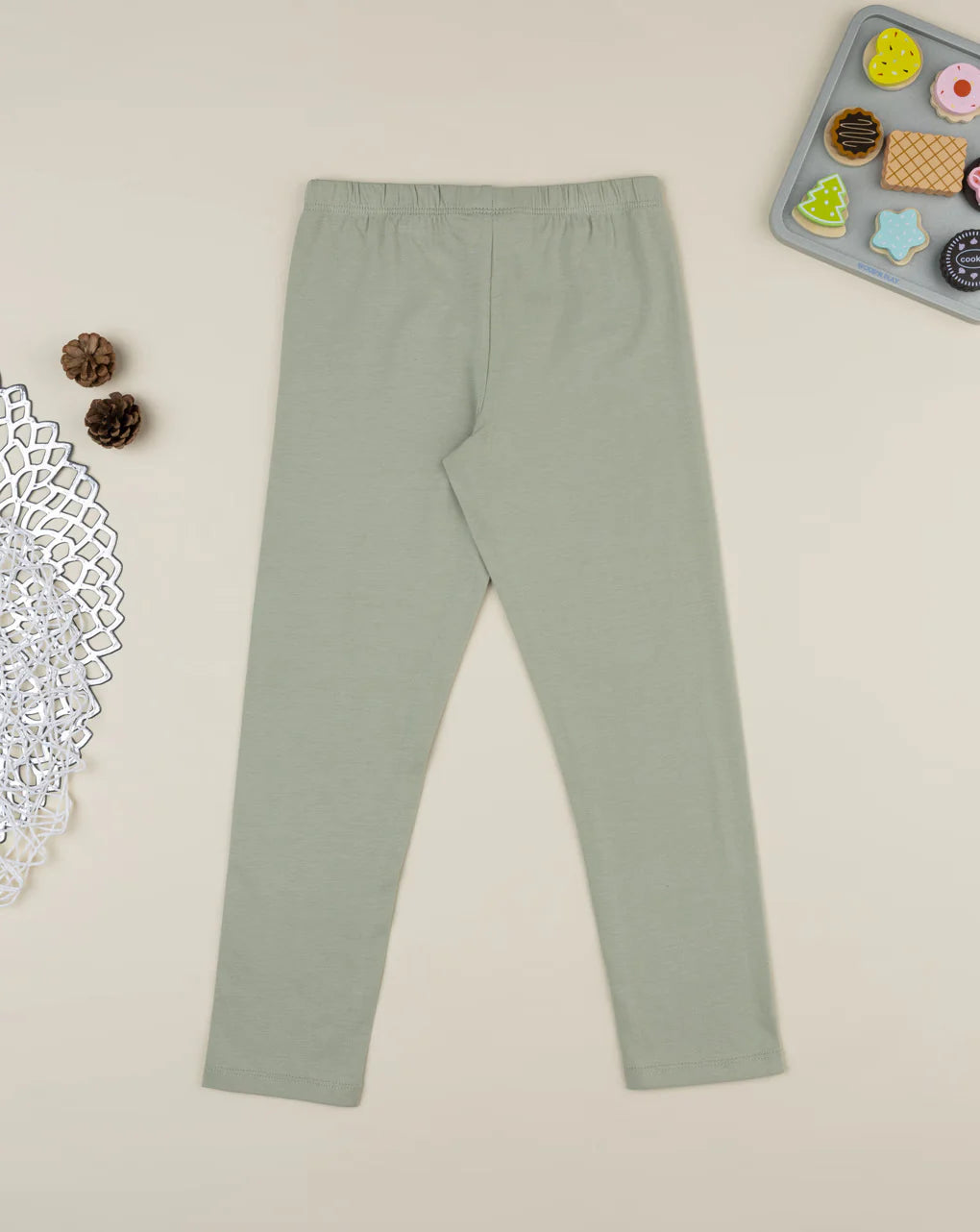 Prenatal Green flower print leggings for girls Legging