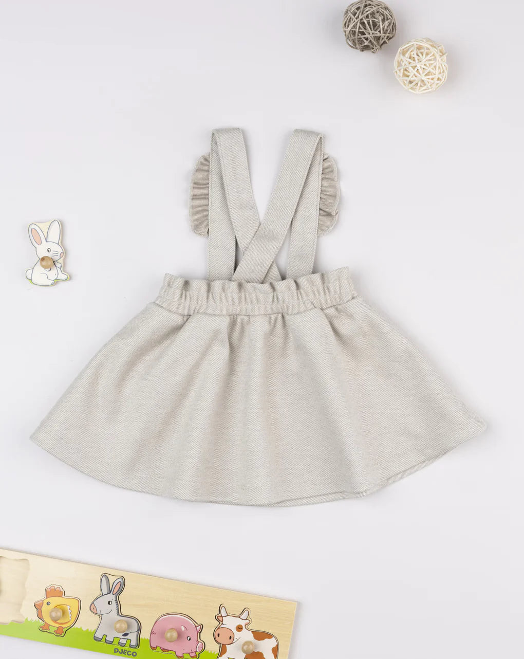 Prenatal Beige baby overalls with embroidery Overall