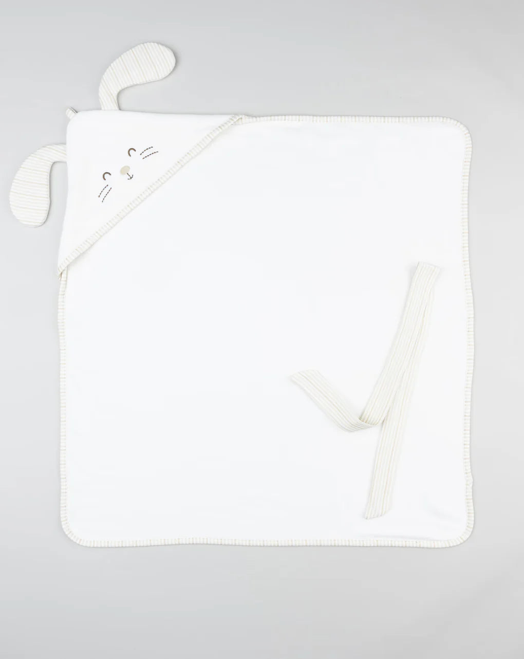Prenatal White terry square with bunny for children Towel
