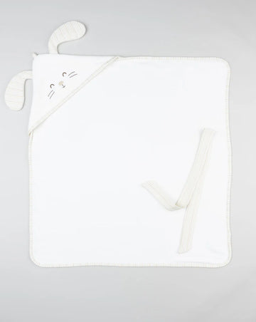 Prenatal White terry square with bunny for children Towel