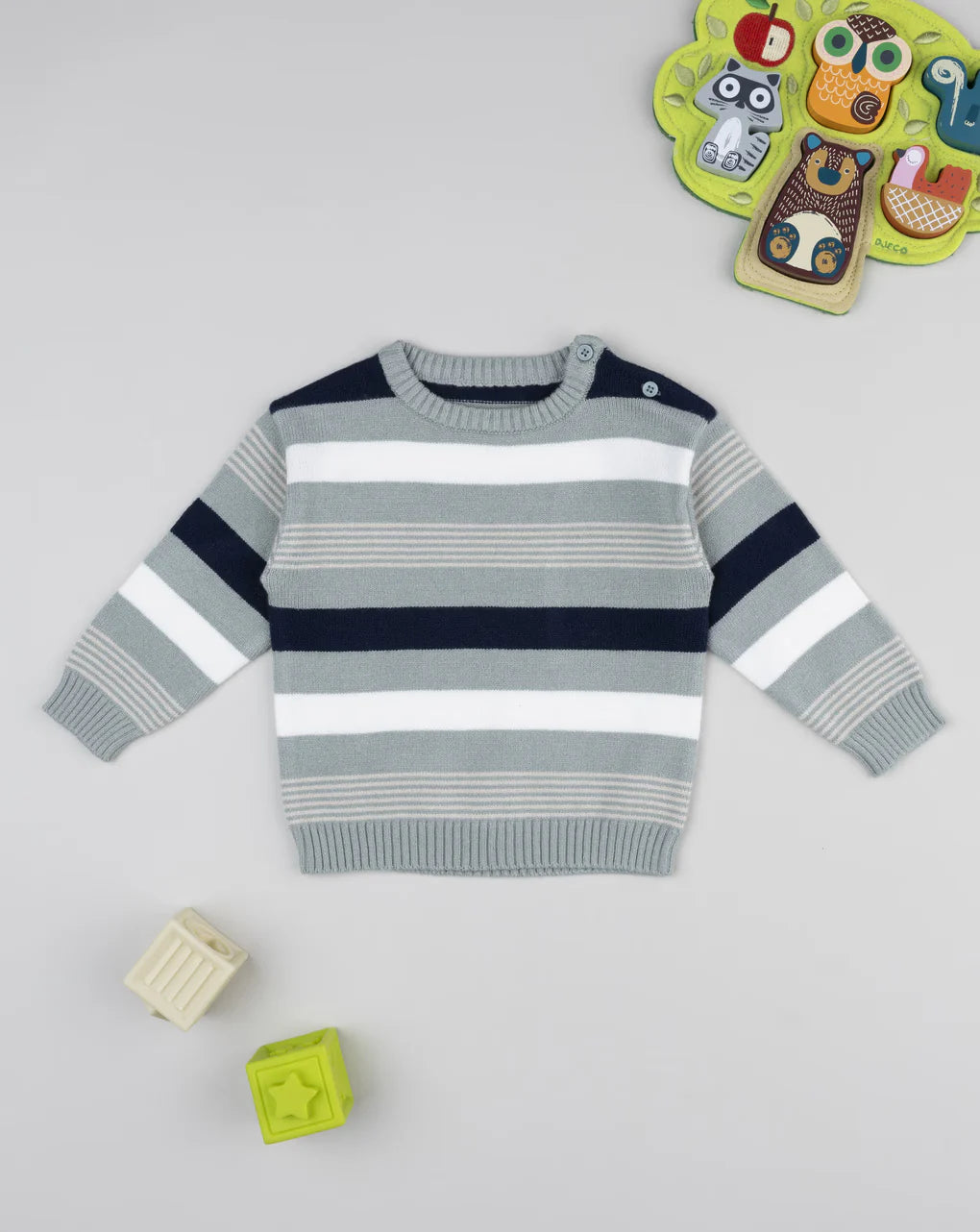 Prenatal Green striped baby sweater Sweater