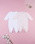 Prenatal Pack of 2 pink/white chenille baby onesies Overall