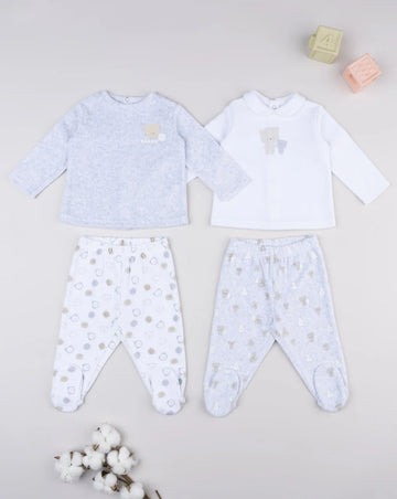 Prenatal Pack of 2 newborn outfits, white/grey Outdoor Set