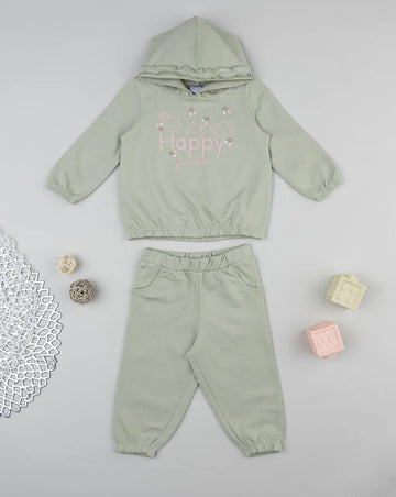 Prenatal Green "Happy" Girls' Jogging Set Jogging Set