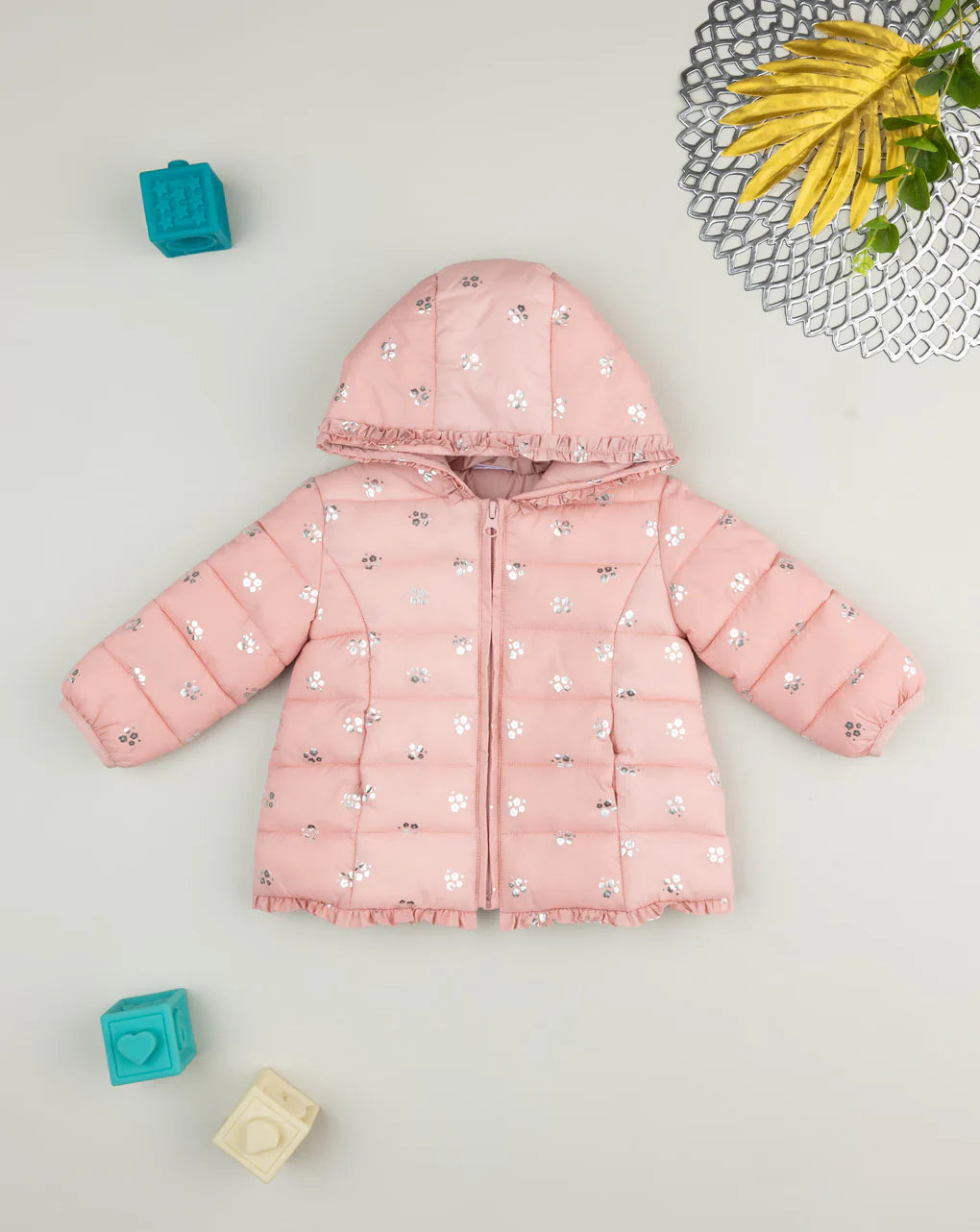 Prenatal Pink jacket for girls with allover Light Jacket