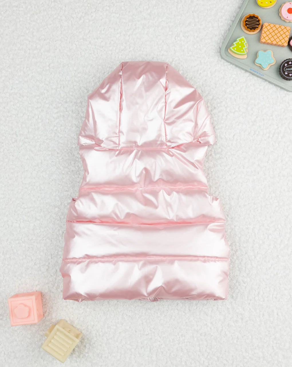 Prenatal Pink padded vest for girls with hood Hooded Jacket