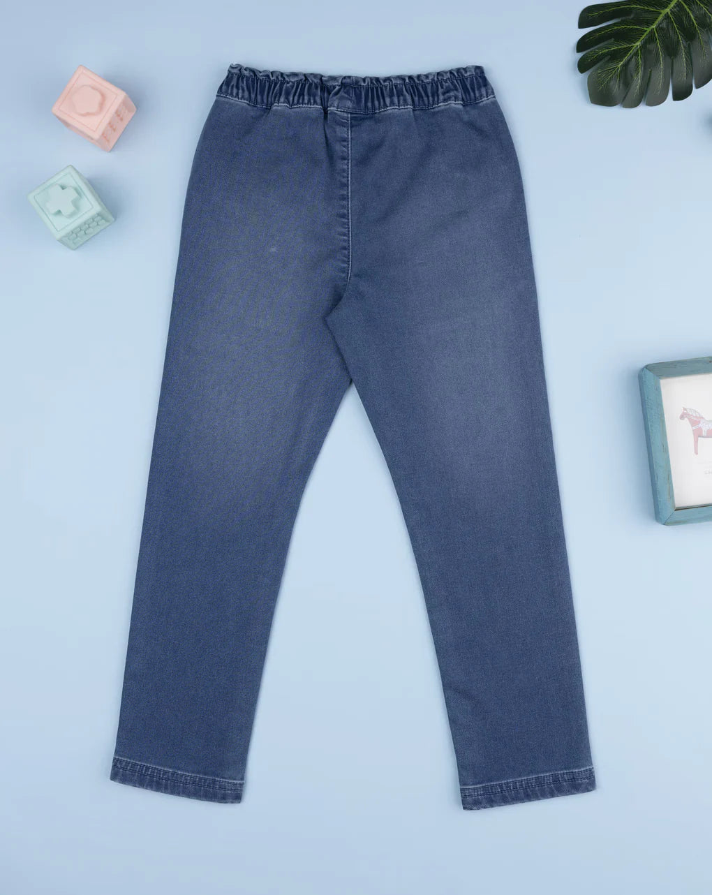 Prenatal Girls' denim trousers with rhinestone heart Pant
