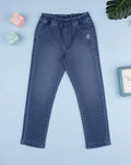 Prenatal Girls' denim trousers with rhinestone heart Pant