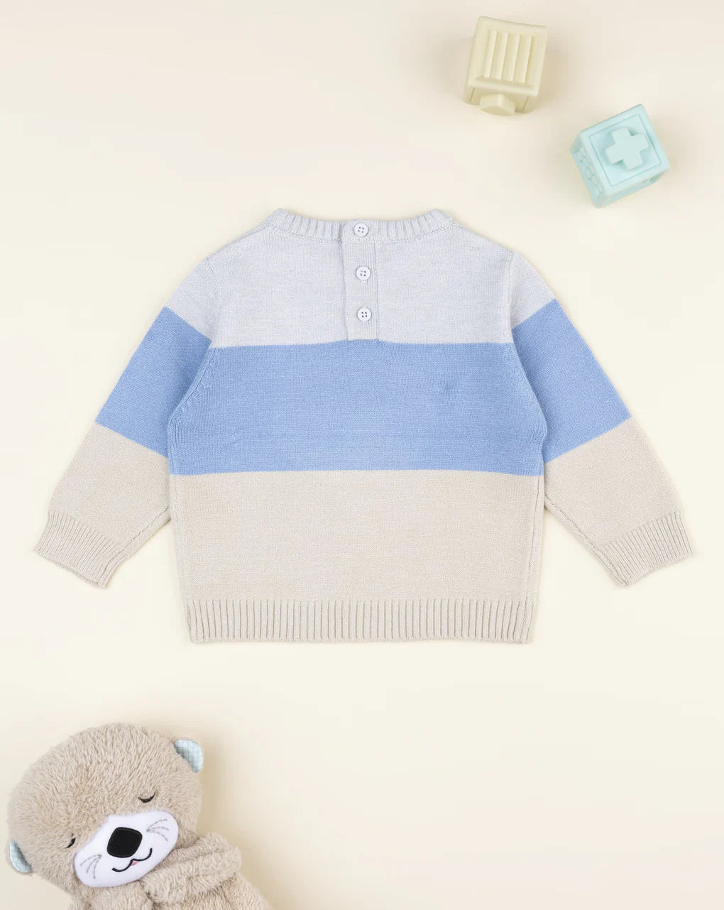 Prenatal Baby's light blue/beige tricot sweater Sweater