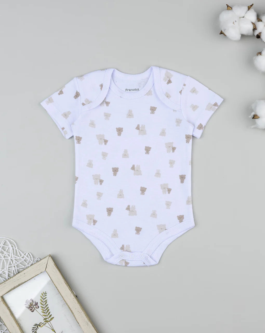 Prenatal Baby bodysuit with allover teddy bears Bodysuit