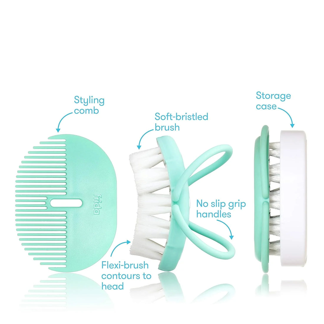 Fridababy Infant Head-Hugging Baby Hairbrush and Comb Set