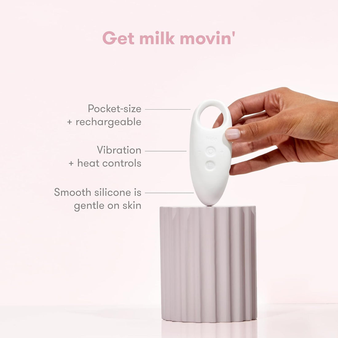 2-in-1 Lactation Massager, Multiple Modes of Heat + Vibration for Clogged Milk Ducts