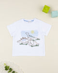 Prenatal Embroidered dinosaurs t-shirt for boys