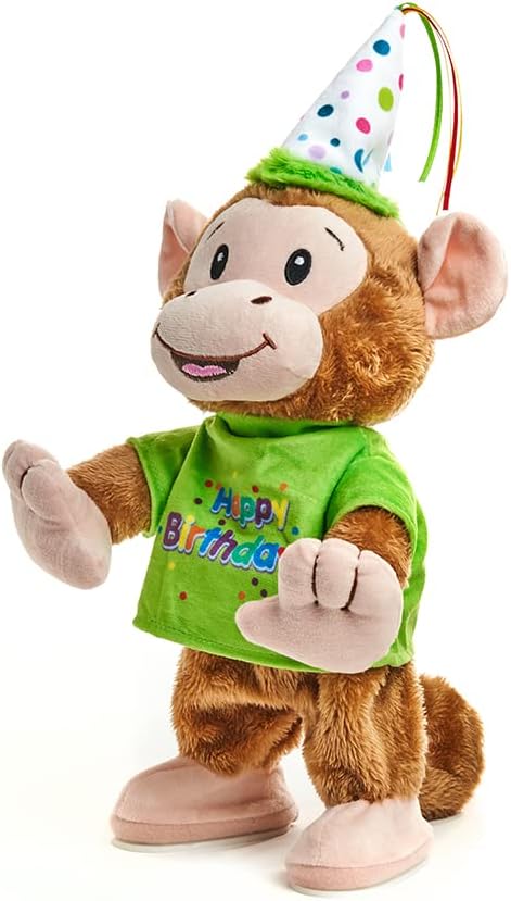 Cuddlebarn Birthday Bash Brett Animated Stuffed Animal Monkey Plush | Prenatal, Babies, Nusring, Cybex, Avent Plush & Soft Toy