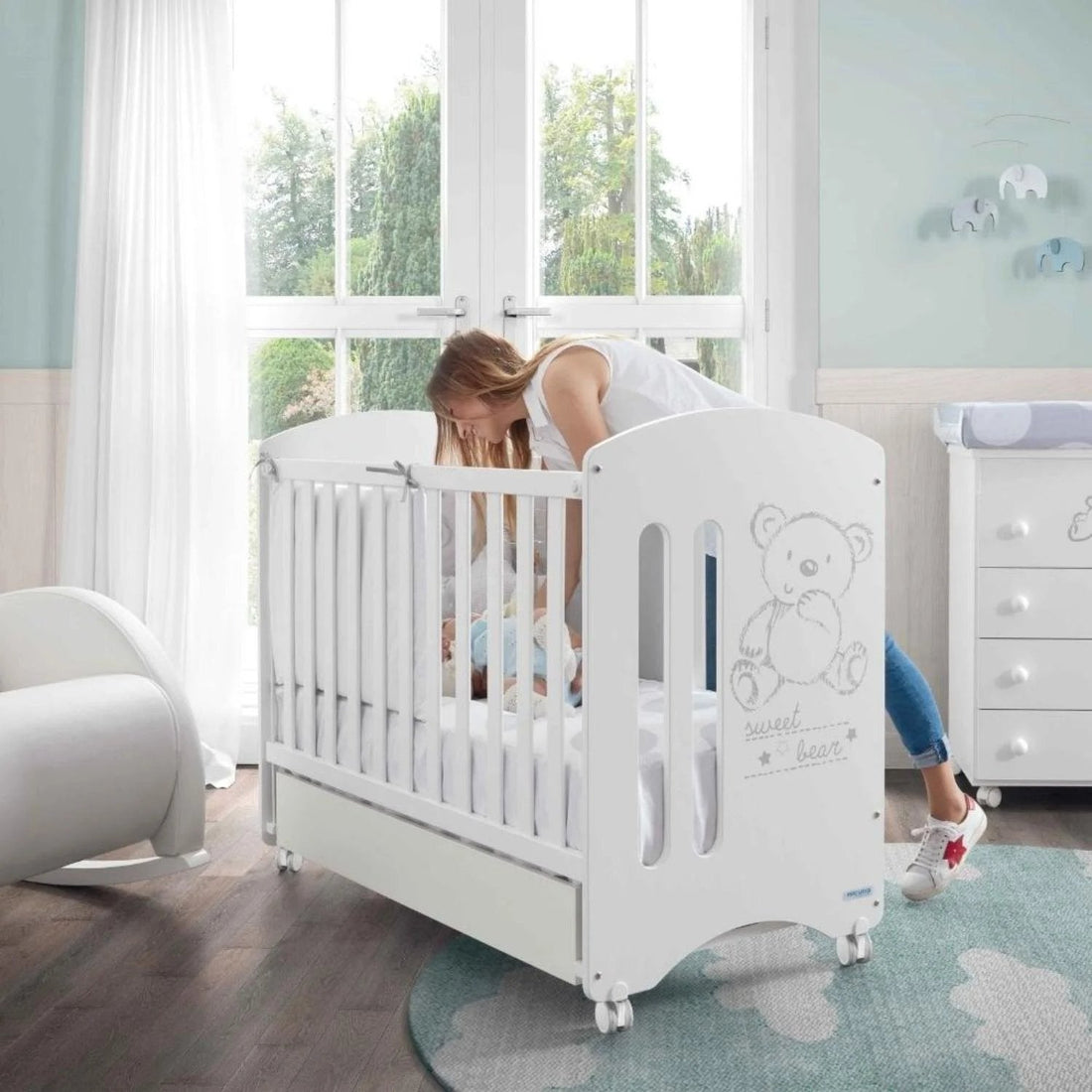 Micuna White Bed Drawer Drawer