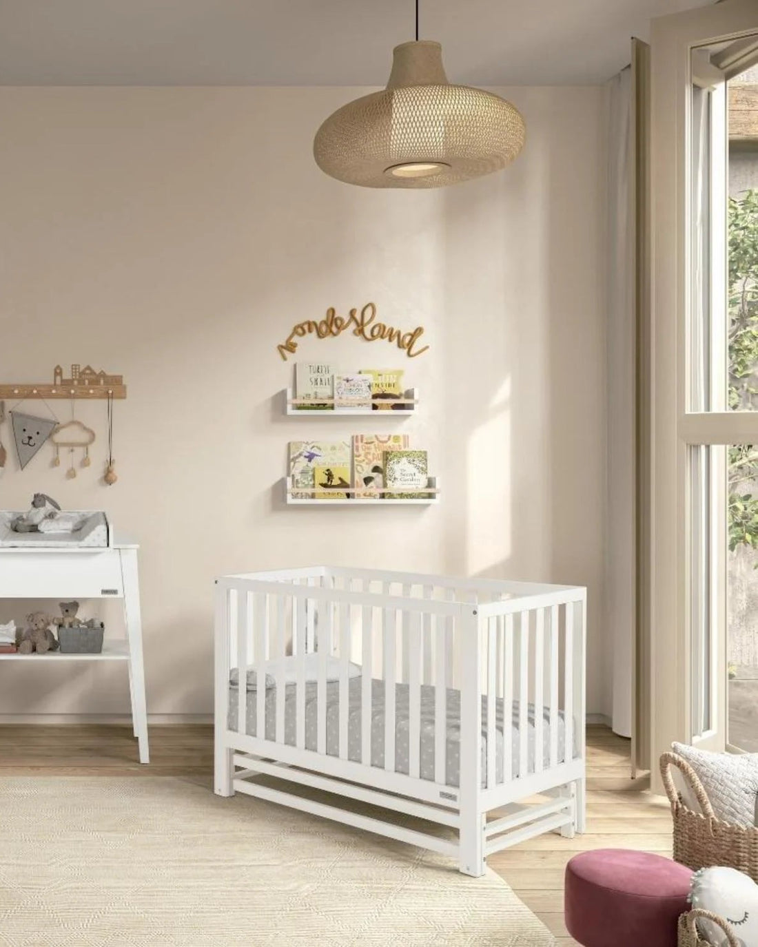 Annie Balance Cot 120x60cm White - Adjustable Bed Base